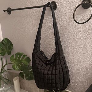 Urban Expressions Black Quilted Crossbody Bag